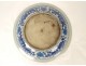 Large porcelain dish, white-blue, Chinese dragons, 5 lotus claws, Xuande, 19th century
