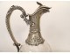 Louis XV crystal ewer, solid silver, Minerva H. Lapeyre Art Nouveau, 19th century