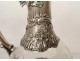 Louis XV crystal ewer, solid silver, Minerva H. Lapeyre Art Nouveau, 19th century