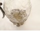 Louis XV crystal ewer, solid silver, Minerva H. Lapeyre Art Nouveau, 19th century
