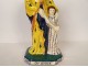 Henriot Quimper earthenware sculpture Saint Anne Virgin Mary child Brittany 20th century