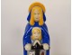 Henriot Quimper Porson earthenware statuette, Saint Anne of the Bretons, anchor, 20th century