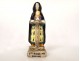 Henriot Quimper Porson earthenware statuette, Saint Anne of the Bretons, anchor, 20th century