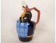 Henriot Quimper Charles Maillard Breton earthenware pitcher with apron, 20th century