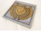 20th century Art Deco enamelled stoneware owl bird wall fountain head plaque