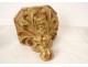 Polychrome plaster wall sconce console with foliage and bunches, late 19th century