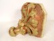 Polychrome plaster wall sconce console with foliage and bunches, late 19th century