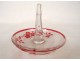 Baccarat France cut crystal ring sizer, foliage flowers, 20th century jewelry