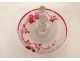 Baccarat France cut crystal ring sizer, foliage flowers, 20th century jewelry