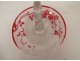 Baccarat France cut crystal ring sizer, foliage flowers, 20th century jewelry
