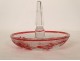 Baccarat France cut crystal ring sizer, foliage flowers, 20th century jewelry