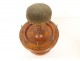 Antique spool holder, turned wood, 19th century sewing collection