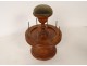 Antique spool holder, turned wood, 19th century sewing collection