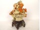 Chinese stone sculpture of bacon bouquet of flowers foliage China late 19th century