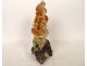 Chinese stone sculpture of bacon bouquet of flowers foliage China late 19th century
