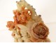 Chinese stone sculpture of bacon bouquet of flowers foliage China late 19th century