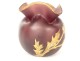 Legras Art Nouveau gilded enamelled glass ball vase with thistles, late 19th century
