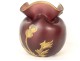 Legras Art Nouveau gilded enamelled glass ball vase with thistles, late 19th century
