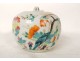 Chinese porcelain covered pot butterfly bird flowers peonies 19th century
