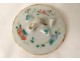 Chinese porcelain covered pot butterfly bird flowers peonies 19th century