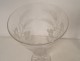 Pair of large crystal wedding stemmed glasses engraved with a vine monogram, 19th century