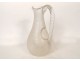 Baccarat frosted crystal orangeade pitcher, early 20th century