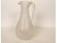 Baccarat frosted crystal orangeade pitcher, early 20th century
