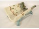 Asparagus dish, artichoke drainer, barbotine, Lunéville, early 20th century