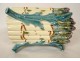 Asparagus dish, artichoke drainer, barbotine, Lunéville, early 20th century