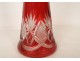 Val Saint Lambert cut crystal wine carafe, Eurydice red model, 20th century