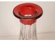 Val Saint Lambert cut crystal wine carafe, Eurydice red model, 20th century