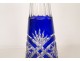 Baccarat Saint-Louis cobalt blue cut crystal wine decanter, early 20th century