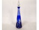 Baccarat Saint-Louis cobalt blue cut crystal wine decanter, early 20th century