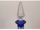 Baccarat Saint-Louis cobalt blue cut crystal wine decanter, early 20th century