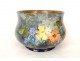 Impressionist earthenware flowerpot Montigny sur Loing bouquet of flowers 19th century