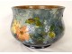 Impressionist earthenware flowerpot Montigny sur Loing bouquet of flowers 19th century