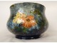 Impressionist earthenware flowerpot Montigny sur Loing bouquet of flowers 19th century