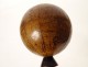 Small terrestrial globe world map J. Lebègue &amp; Cie Paris Napoleon III 19th century