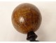 Small terrestrial globe world map J. Lebègue &amp; Cie Paris Napoleon III 19th century