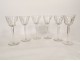 6 Baccarat cut crystal Rhine wine stemmed glasses, Harcourt model, 20th century