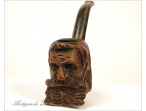 Character carved briar pipe Zouave Orientalist 19th