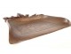 Crumb collector table shovel carved wood Black Forest oak acorns 19th century
