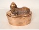 Alsatian copper sheep cake mold Koessler Strasbourg 19th century