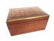 Cigar box mahogany wood rosewood marquetry 19th century