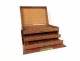 Cigar box mahogany wood rosewood marquetry 19th century