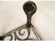 Gilded brass trivet support with claw feet, 18th century