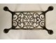 Gilded brass trivet support with claw feet, 18th century