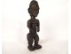 African votive statuette of Baoulé fertility, wood, woman, Ivory Coast, 20th century