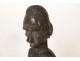 African votive statuette of Baoulé fertility, wood, woman, Ivory Coast, 20th century