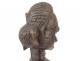 African votive statuette of Baoulé fertility, wood, woman, Ivory Coast, 20th century
